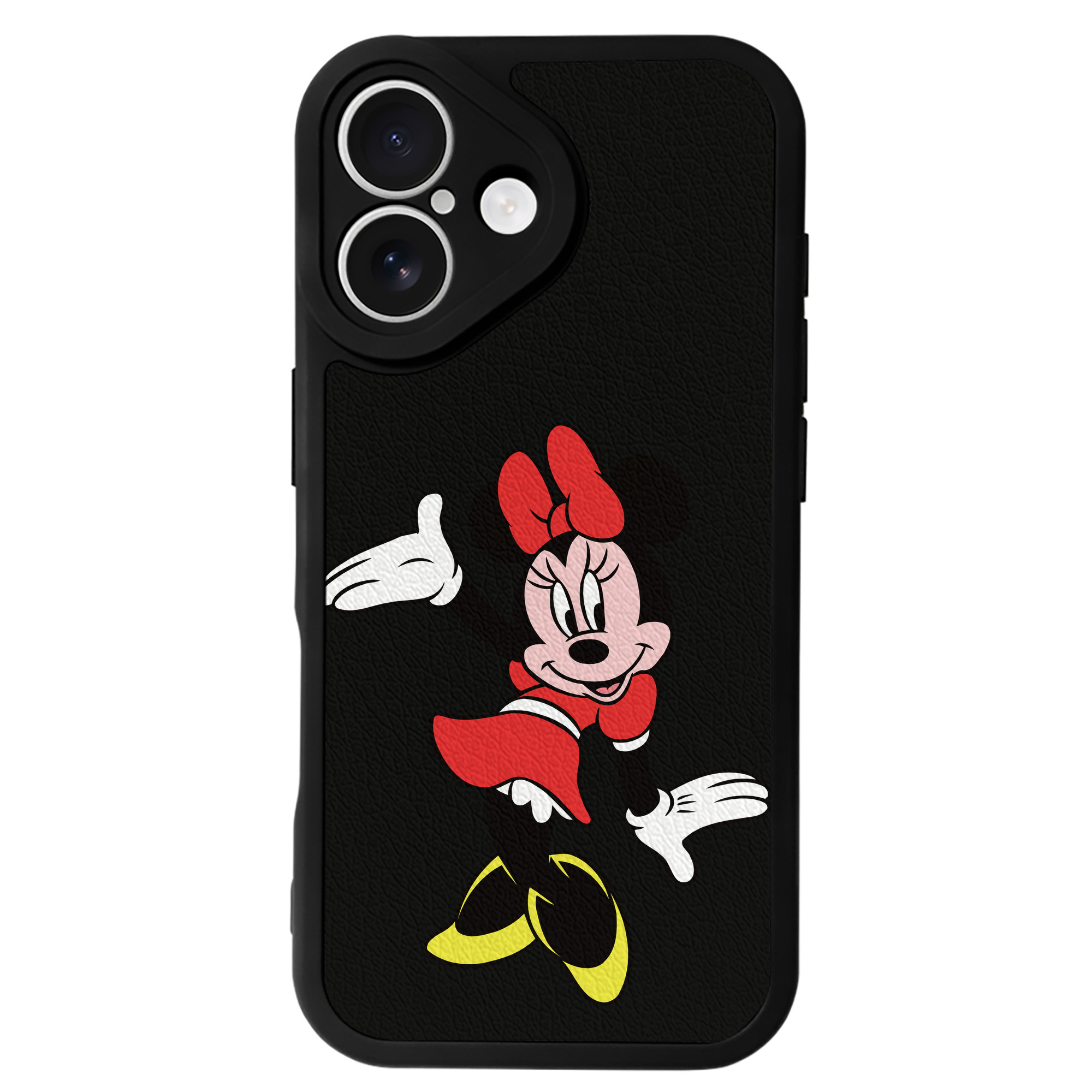 （画像用） ミッキーマウス Mickey Mouse 【iPhone 16シリーズ対応】シリコンスマホケース（レザー調） 材質：シリコン